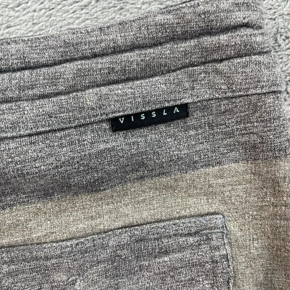 Vissla Mocha Sofa Surfer Board Shorts Mens Medium Gray Blue Striped Swimwear - Picture 7 of 11